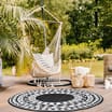 The Outdoor Living Collection: Outdoor Round Garden Rug - Black