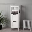 Bathroom: 2 Drawer Storage Unit - White