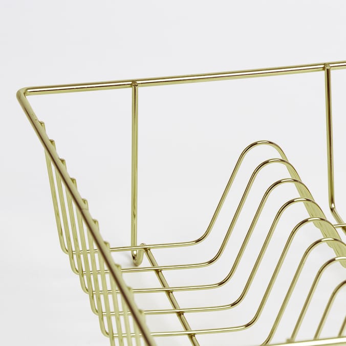 Home Utility Kitchen Dish Rack Gold, dishes, dishwashing, cleaning