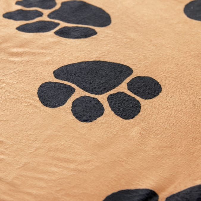 My Pets Large Memory Foam Pet Bed Brown Paw Print dogs pets beds comfortable health recovering conditions medium large Removable and washable cover 63928 63928b 10639283 Home Bargains