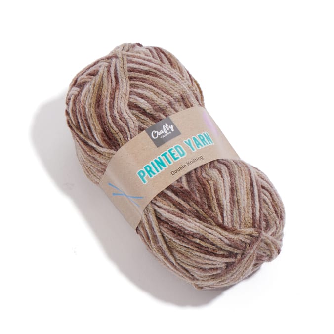 Crafty Things Printed Yarn 50g Multi/Brown (Case of 6), knitting