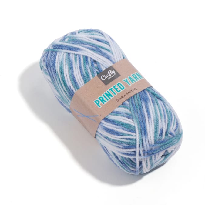 Crafty Things Printed Yarn 50g Multi/Ocean (Case of 6), knitting