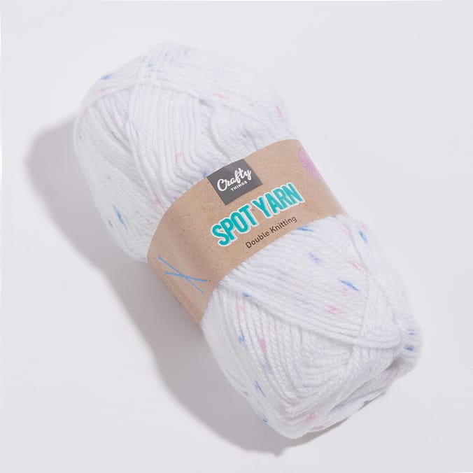 Crafty Things Spot Yarn 50g White/Baby (Case of 6), knitting