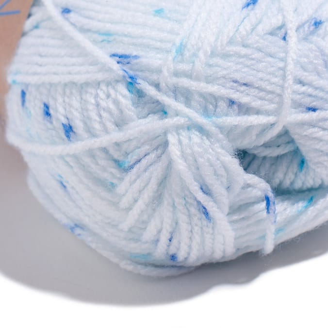 Crafty Things Spot Yarn 50g White/Aqua (Case of 6), knitting