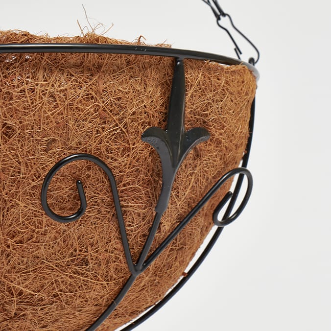 Jardin 2 Hanging Baskets 12" FleurDeLis, 67675, garden, gardens