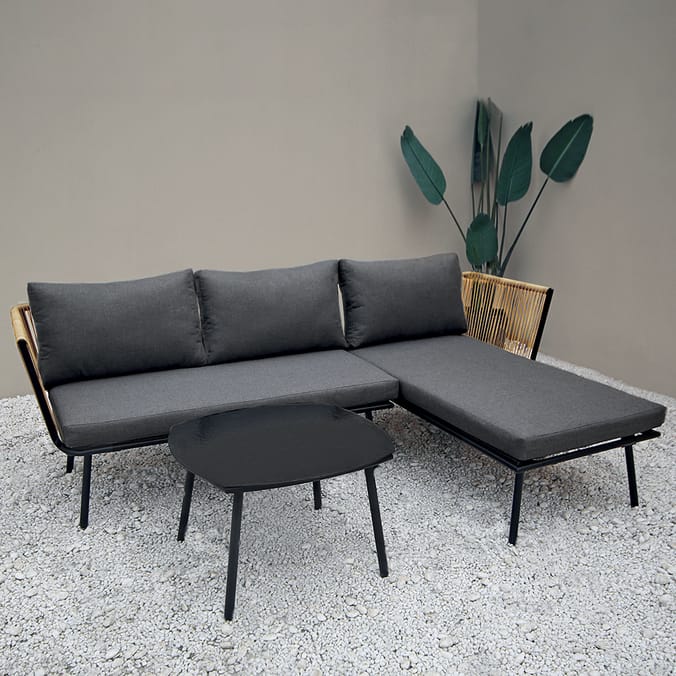 The Outdoor Living Collection Palermo Corner Sofa Graphite, 41966