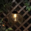 Firefly: Hanging Metal Cage Solar Lantern - Black