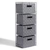 Home Collections: 4 Drawer Fabric Storage - Grey