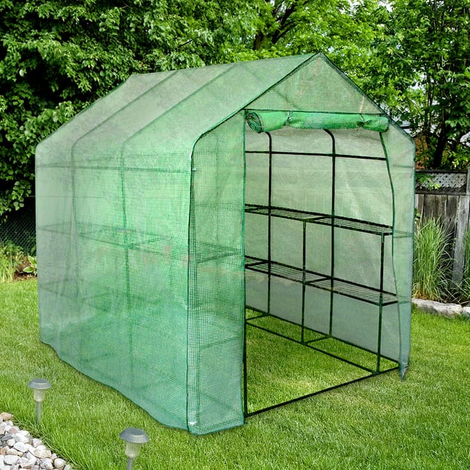 Jardin Walk In Greenhouse & Shelves, 37832, 10378328, walkin, large, extra, greenhouses, green