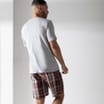 Jeff&Co by Jeff Banks: Grey & Red Check Pyjama Set - Men's