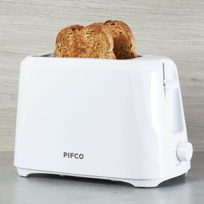 Pifco 2 Slice Toaster White 90424 21506 Pifco Toaster Home Bargains