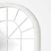 The Outdoor Living Collection: Oversized Metal Arch Mirror 1.34m - Distressed White