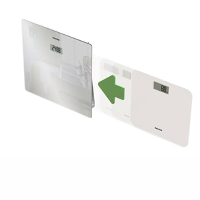 Salter Mirror White Glass Electronic Scale