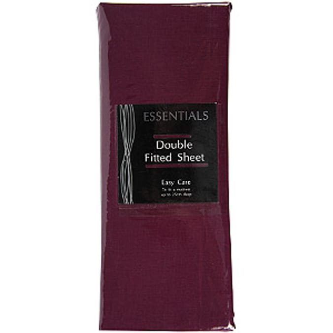 Essentials Fitted Sheet: Plum