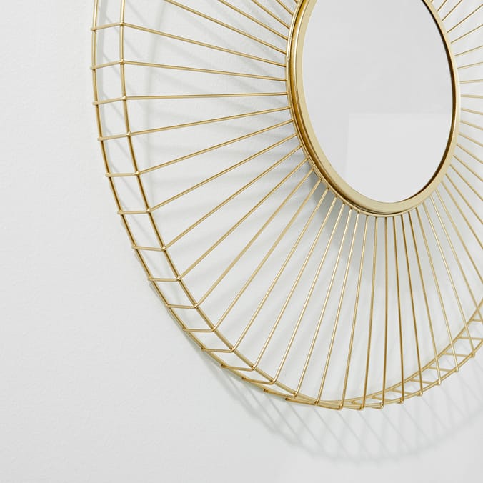 Home Collections: Gold Effect Wire Mirror