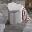 Home Collections: Heart Shaped Velvet Ottoman - Grey