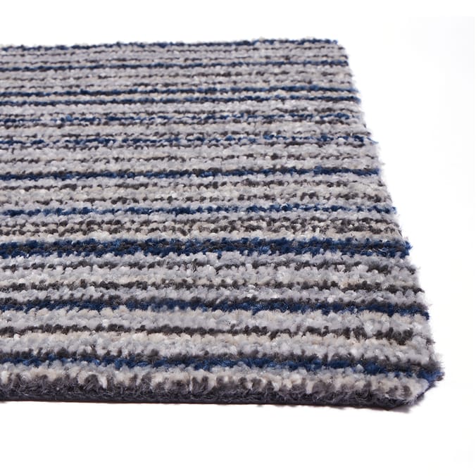 Design Studio Luxury Indoor Washable Doormat Navy Stripe, doormat