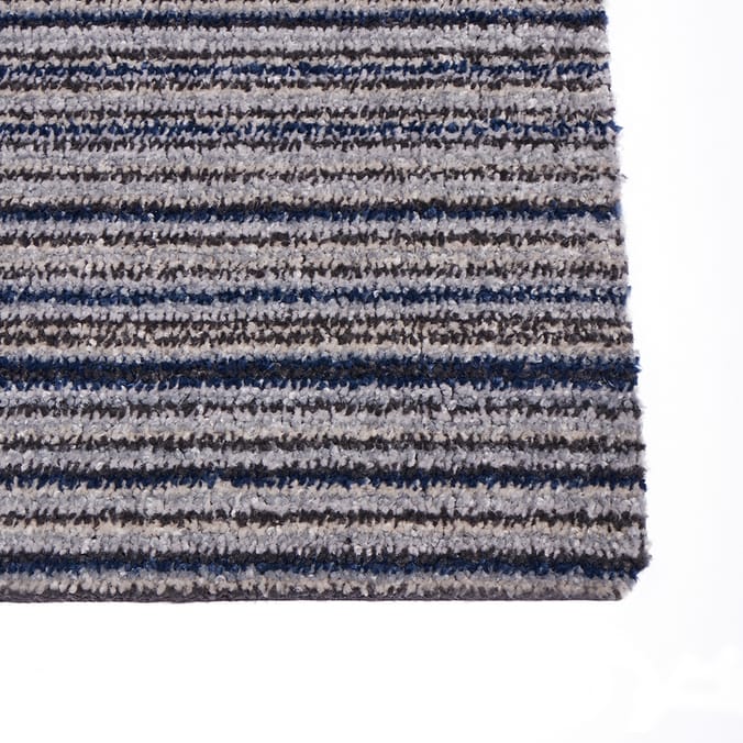 Design Studio Luxury Indoor Washable Doormat Navy Stripe, doormat