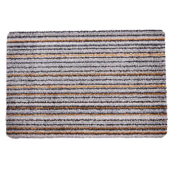 Design Studio Luxury Indoor Washable Doormat Yellow Stripe, doormat
