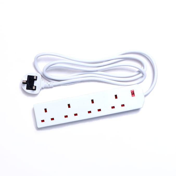 Equatech 2 Metre 4 Way Extension Socket, electronics, cable, lead