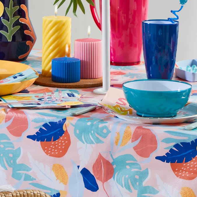 Hello Summer PVC Patio Tablecloth Multicolour leaf, 21932, 21932d, 21833, garden, tablecloth