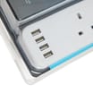 Equatech 4 Way Extension Socket With USB