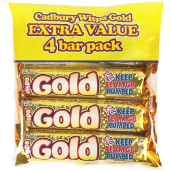 Cadbury Wispa Gold Chocolate Bar Multipack 153g ( 4 PACK ) - Free Shipping  - Made in the United Kingdom - Imported by Sentogo