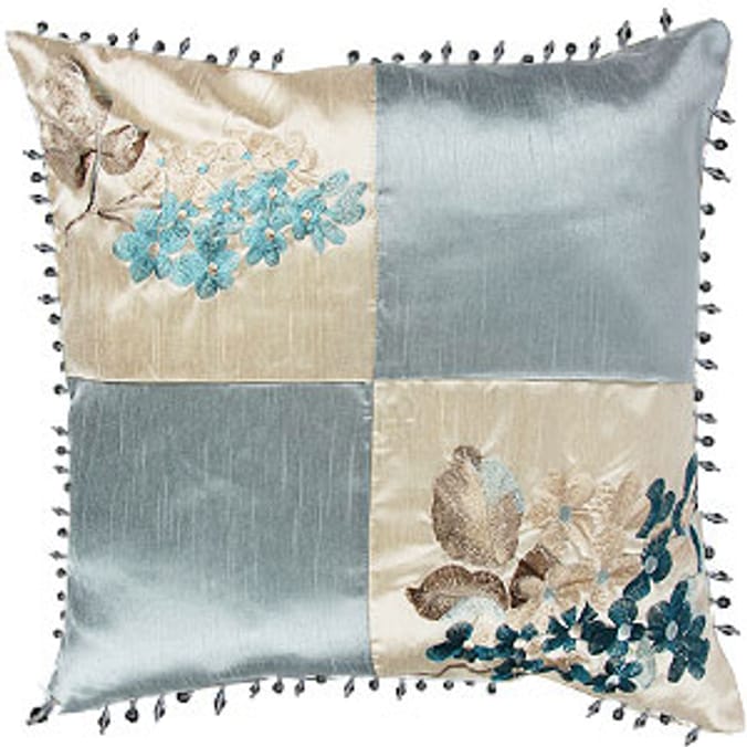 Catherine Lansfield Cushion: Francesca (Duck Egg)