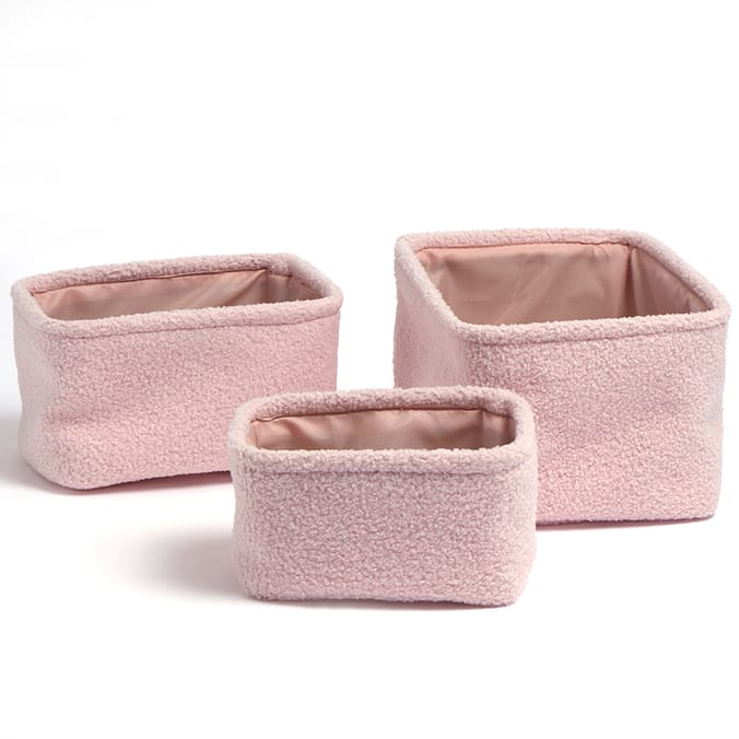 Teddy Soft Teddy Storage (3 Pack) Pink, 40379, 21763, 10403792