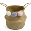 Home Collections: Pom Pom Seagrass Basket