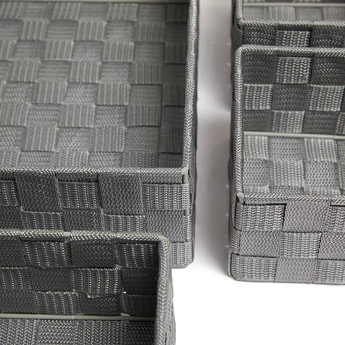 Home Collections Set Of 4 Storage Baskets Grey, 43941, 10439418