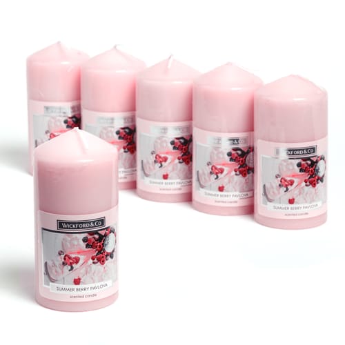 Wickford & Co.: Scented Small Pillar Candle - Summer Berry Pavlova ...