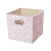 Home Collections: Crushed Velvet Storage Cube - Pink