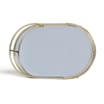 Midnight Bloom: Gold Oval Mirror Tray