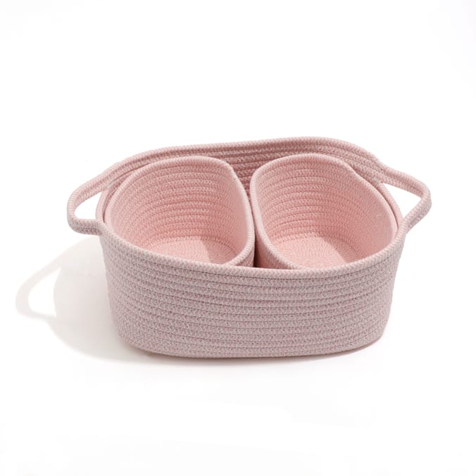 39890b, 39890, 21758, pink storage basket, pink basket, set, Home