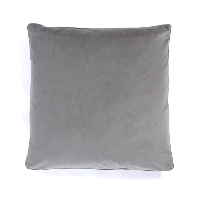 Home Collections Large Velvet Feather Cushion - Grey