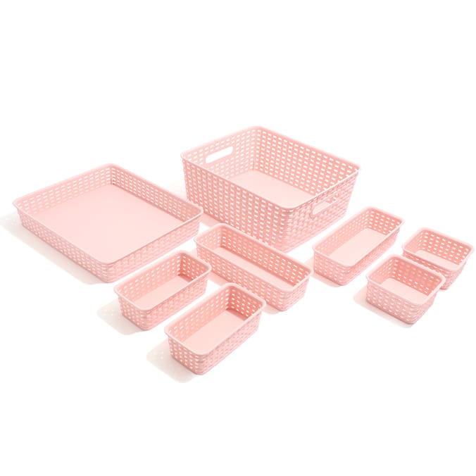 House & Home Storage Baskets Set Grey, House & Home Storage Baskets Set Pink, House & Home