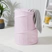 Pop Up Laundry Bin Basket - Pink Pin Stripe