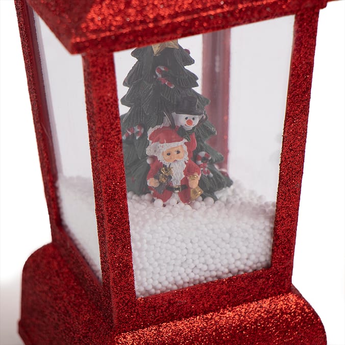 Festive Feeling Battery Operated Snowing Lantern, snowglobes snow