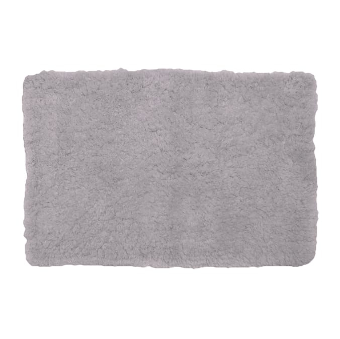 Bathroom Deep Pile Bath Mat Grey, super, soft, polyester, mats, rug