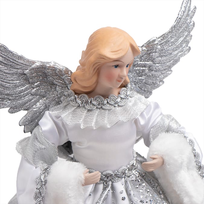 Festive Feeling: Large Angel Tree Topper - Silver