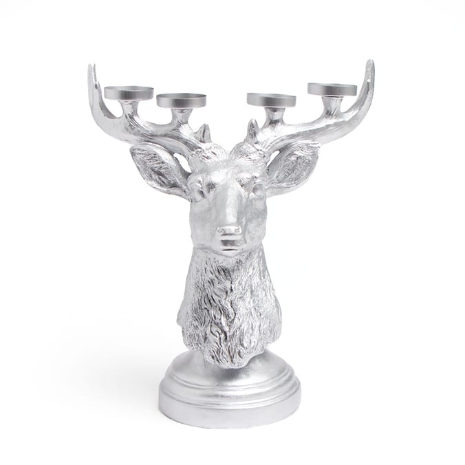 Home Collections Deer Tealight Holder Silver, candles stags deers