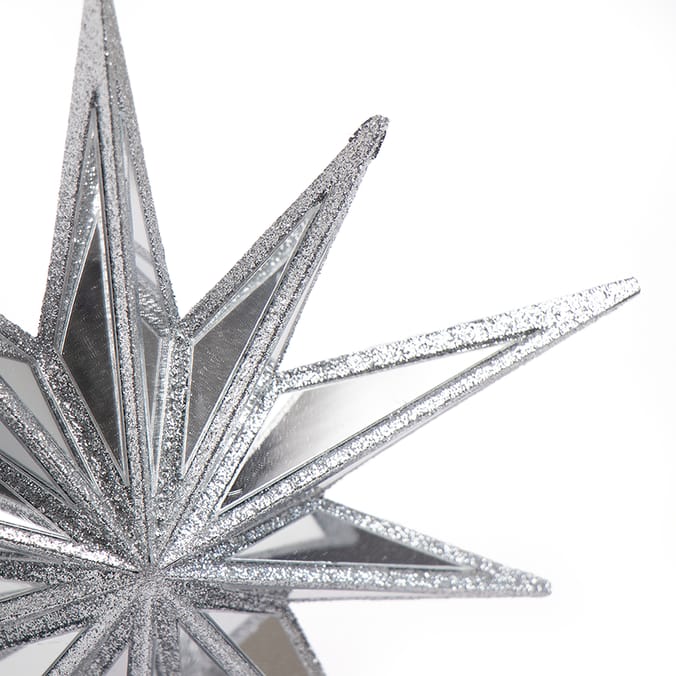 Festive Feeling Tree Topper Silver, tree toppers trees stars shiny