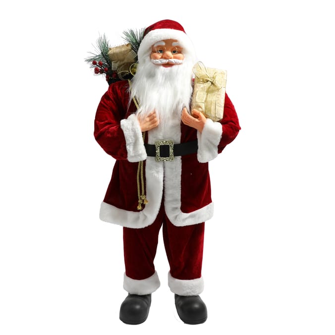 Festive Feeling: 90cm Traditional Red Standing Santa decorations ...