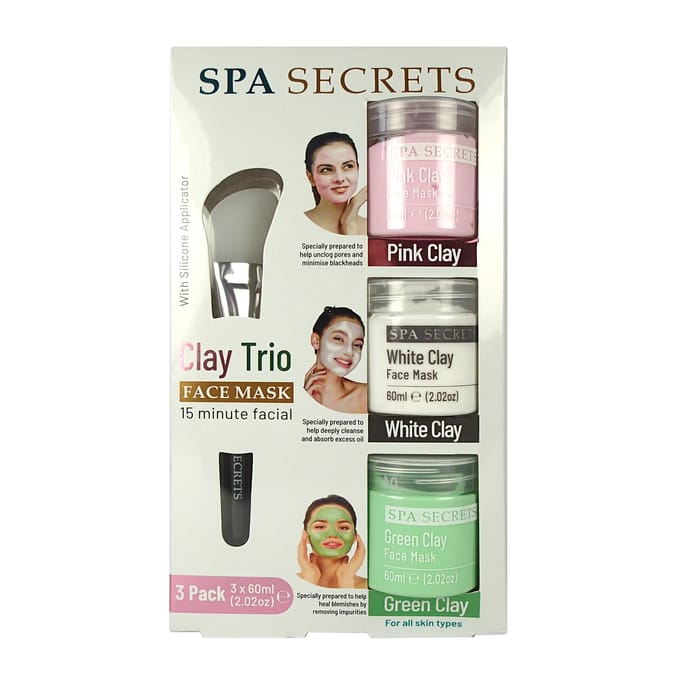 Spa Secrets: Clay Trio Face Mask Gift Set