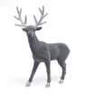 Festive Feeling: 20" Flocked Velvet Reindeer