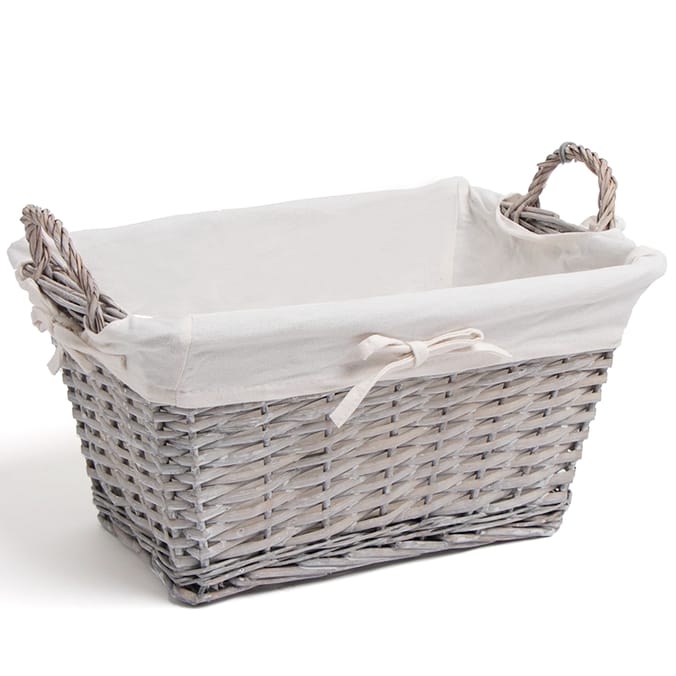Festive Feeling Luxury Christmas Hamper Basket Grey/White Luxury Christmas Hamper Basket