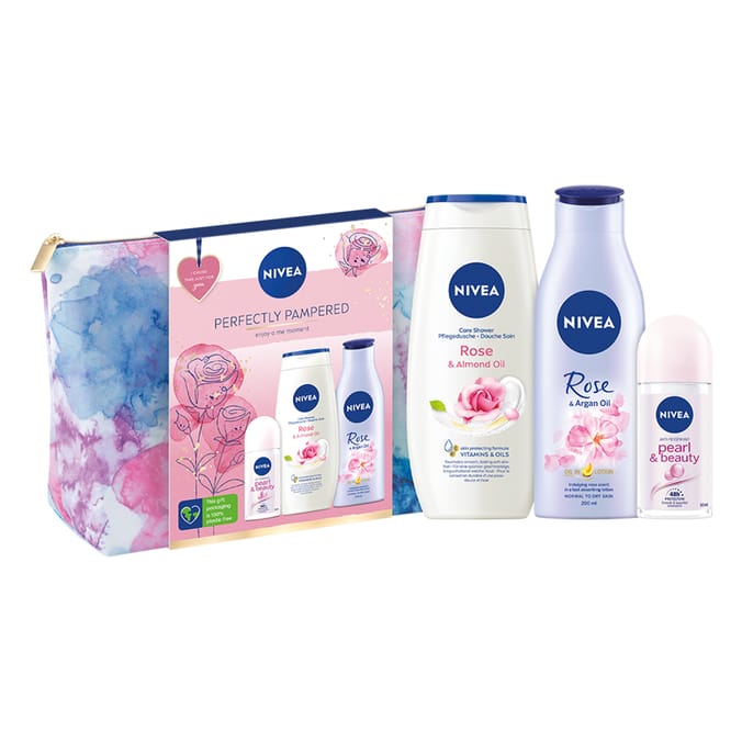 Nivea Perfectly Pampered Gift Set, 06102, rose, argan, almond, Gifts