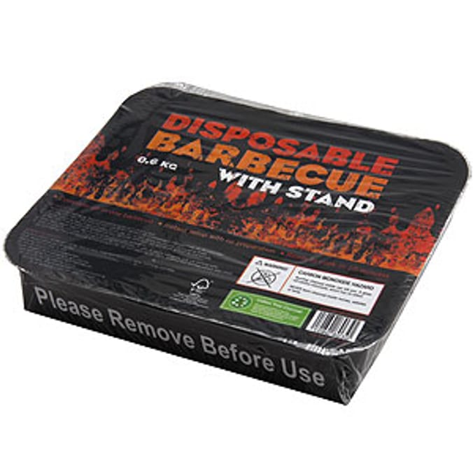 BBQ Disposable Barbecue with Stand 0.6Kg | Home Bargains