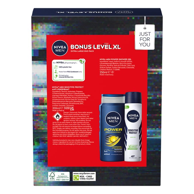 Nivea Men Bonus Level XL Gift Set, 86496, 5025970013404,gift gifts set